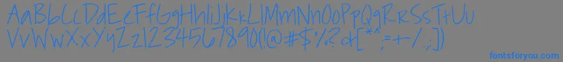 Roddy Font – Blue Fonts on Gray Background