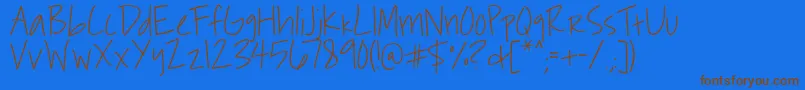 Roddy Font – Brown Fonts on Blue Background