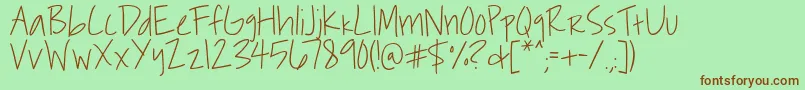 Roddy Font – Brown Fonts on Green Background