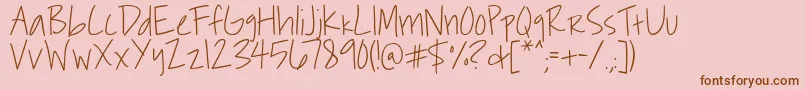 Roddy Font – Brown Fonts on Pink Background