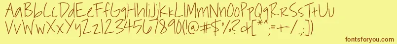 Roddy Font – Brown Fonts on Yellow Background