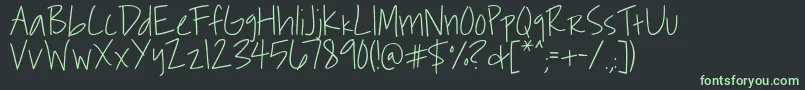 Roddy Font – Green Fonts on Black Background