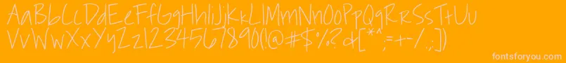 Roddy Font – Pink Fonts on Orange Background