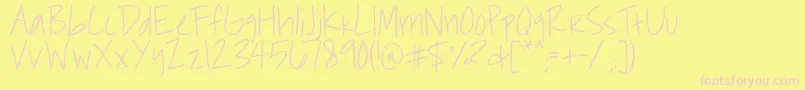 Roddy Font – Pink Fonts on Yellow Background