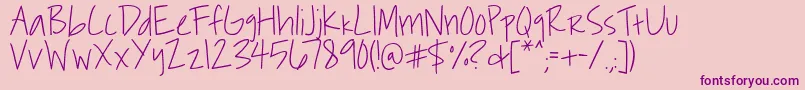 Roddy Font – Purple Fonts on Pink Background