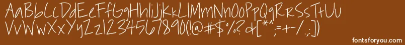Roddy Font – White Fonts on Brown Background