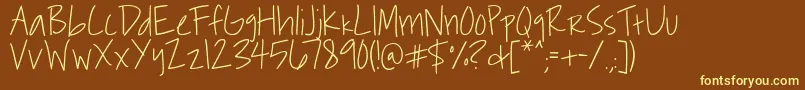 Roddy Font – Yellow Fonts on Brown Background