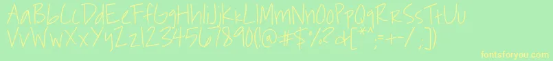Roddy Font – Yellow Fonts on Green Background