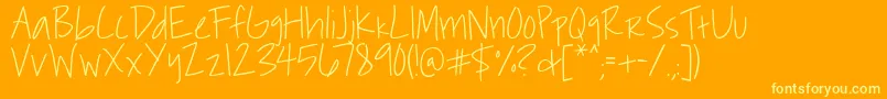 Roddy Font – Yellow Fonts on Orange Background