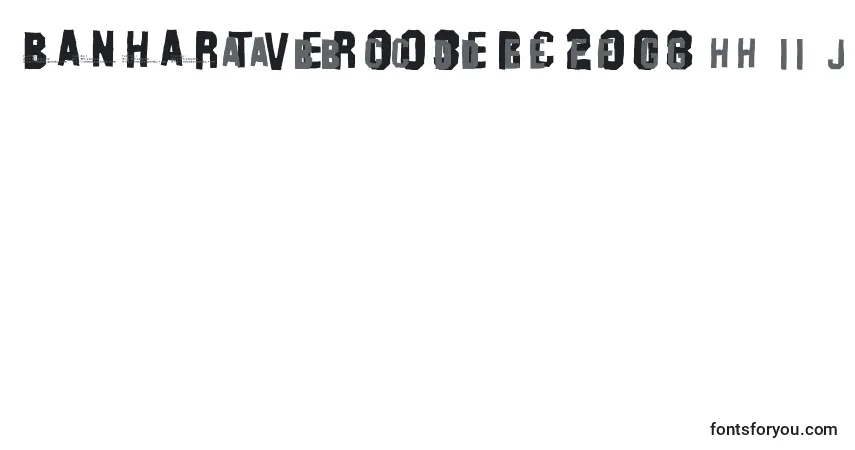 A fonte BanhartVer003Erc2008 – alfabeto, números, caracteres especiais