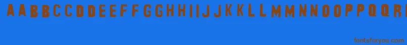 BanhartVer003Erc2008-fontti – ruskeat fontit sinisellä taustalla