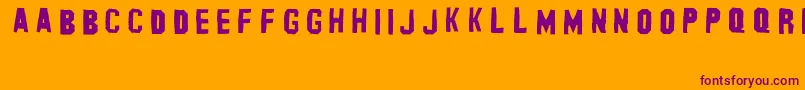 BanhartVer003Erc2008-Schriftart – Violette Schriften auf orangefarbenem Hintergrund