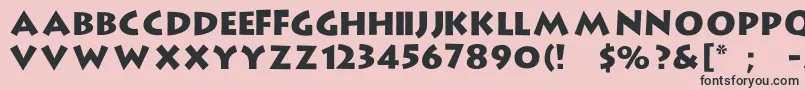 StrongType Font – Black Fonts on Pink Background