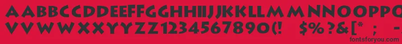 フォントStrongType – 赤い背景に黒い文字