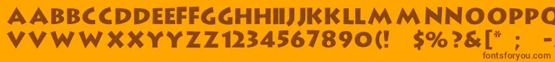 StrongType Font – Brown Fonts on Orange Background