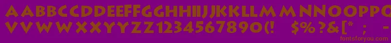 StrongType Font – Brown Fonts on Purple Background