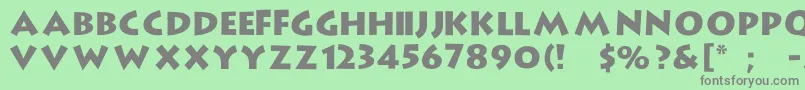 StrongType Font – Gray Fonts on Green Background