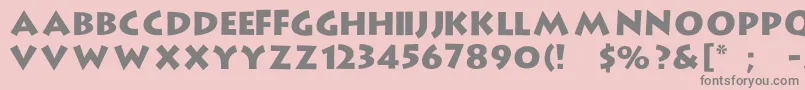 StrongType Font – Gray Fonts on Pink Background