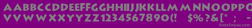 フォントStrongType – 紫の背景に灰色の文字