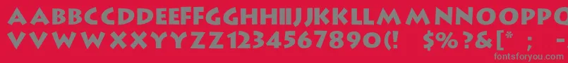 StrongType Font – Gray Fonts on Red Background