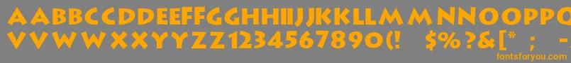 fuente StrongType – Fuentes Naranjas Sobre Fondo Gris
