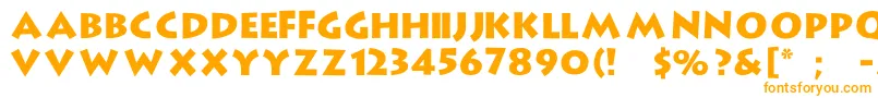 フォントStrongType – 白い背景にオレンジのフォント