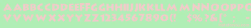 StrongType Font – Pink Fonts on Green Background