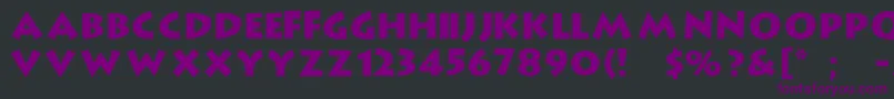 StrongType Font – Purple Fonts on Black Background