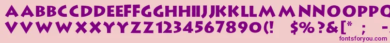 StrongType Font – Purple Fonts on Pink Background