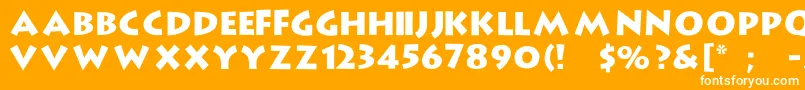 StrongType Font – White Fonts on Orange Background