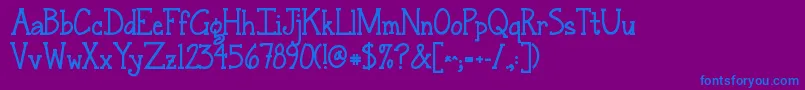 Jandasnickerdoodleserifbold Font – Blue Fonts on Purple Background