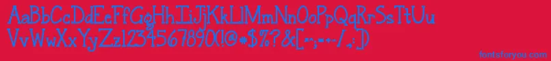 Jandasnickerdoodleserifbold Font – Blue Fonts on Red Background