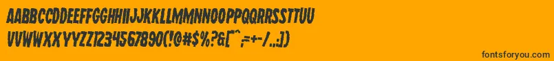 フォントWolfbrothersrotate2 – 黒い文字のオレンジの背景