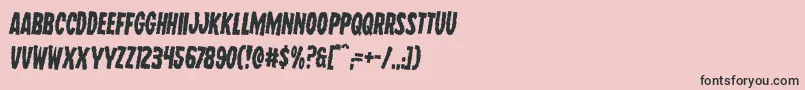 Wolfbrothersrotate2-Schriftart – Schwarze Schriften auf rosa Hintergrund