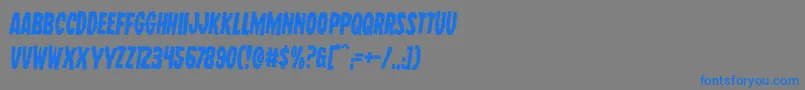 フォントWolfbrothersrotate2 – 灰色の背景に青い文字