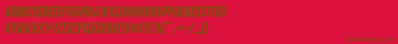 フォントWolfbrothersrotate2 – 赤い背景に茶色の文字