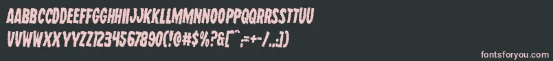 Wolfbrothersrotate2-fontti – vaaleanpunaiset fontit mustalla taustalla