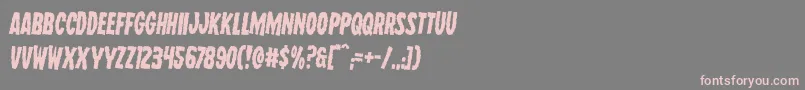 フォントWolfbrothersrotate2 – 灰色の背景にピンクのフォント