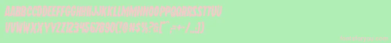 Wolfbrothersrotate2-fontti – vaaleanpunaiset fontit vihreällä taustalla