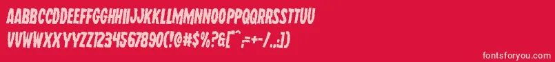 フォントWolfbrothersrotate2 – 赤い背景にピンクのフォント