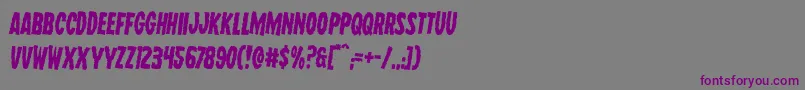 フォントWolfbrothersrotate2 – 紫色のフォント、灰色の背景