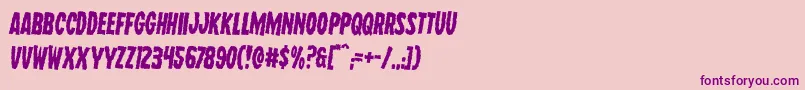 Wolfbrothersrotate2-Schriftart – Violette Schriften auf rosa Hintergrund