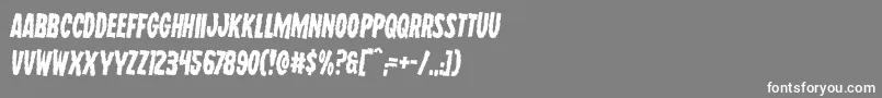 Шрифт Wolfbrothersrotate2 – белые шрифты на сером фоне