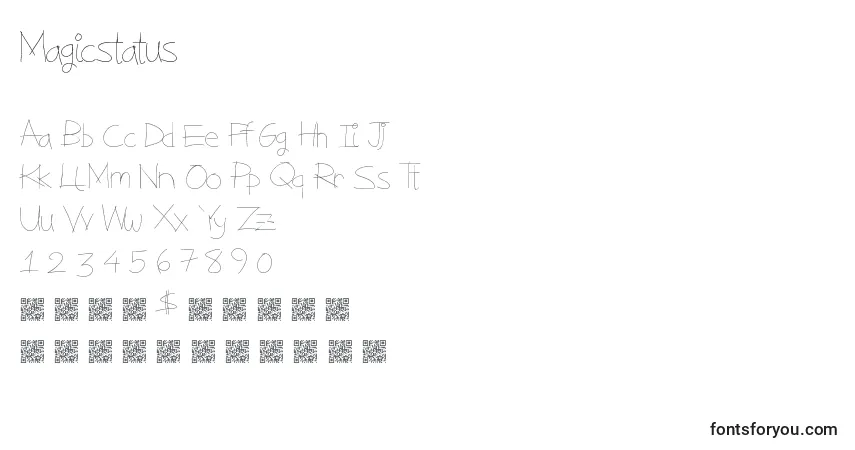 Magicstatus-fontti – aakkoset, numerot, erikoismerkit