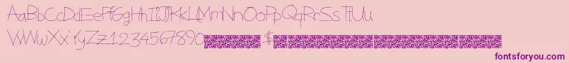 Magicstatus Font – Purple Fonts on Pink Background