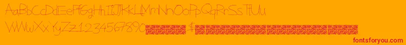 Magicstatus Font – Red Fonts on Orange Background