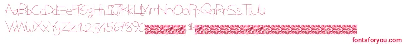 Magicstatus Font – Red Fonts on White Background