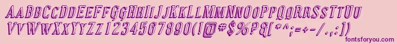 SfcovingtonscshadowItalic-Schriftart – Violette Schriften auf rosa Hintergrund