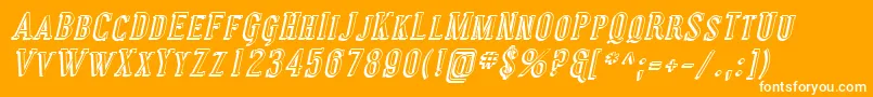 SfcovingtonscshadowItalic Font – White Fonts on Orange Background