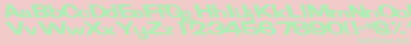 FertilemindplusBold Font – Green Fonts on Pink Background